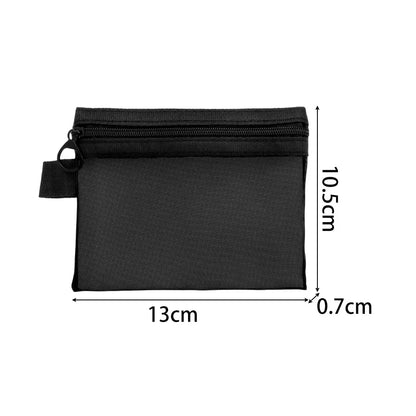 1/3pcs Mesh Clear Cosmetic Bags — Small & Large Black Makeup Travel Organizer Pouches for Toiletries & Lipstick Storage