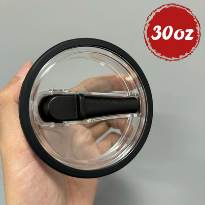 30oz/40oz Tumbler Flip Straw Lid Replacement – Spill-Proof Reusable Cover for Quencher Cups