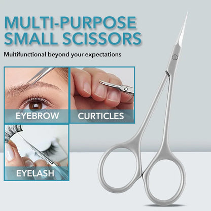 Stainless Steel Cuticle Scissors - Dead Skin Remover for Nails, Art Clippers, Russian Nail Scissors, Manicure Curved Tip