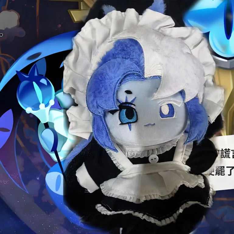 20cm Black Shadow Milk Cookie Plush Doll — Kawaii Cotton Cosplay Toy from Cookie Run Kingdom, Soft Plushie Gift