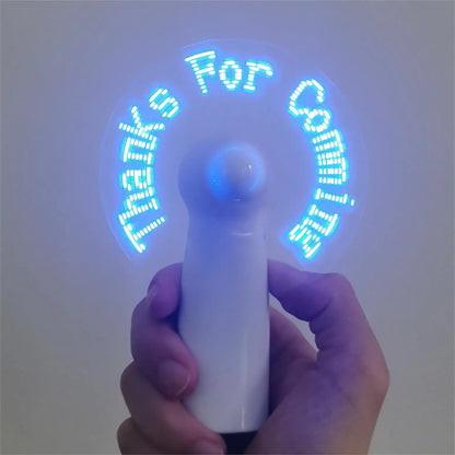 6-20 Pcs Customized LED Fans – Personalized Portable Light-Up Fans for Proposals, Outdoor, Birthday & Wedding Gift Favors