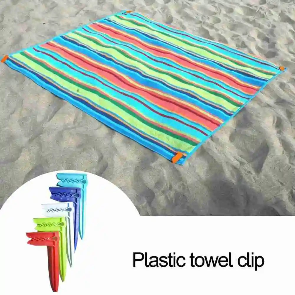10PCS Beach Towel Clips – Outdoor Camping Mat Clips & Sheet Holders for Towel and Clothes Clamps