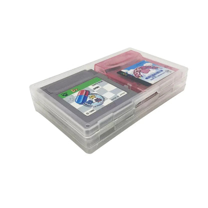 4-in-1 Game Card Case — Transparent Plastic Protective Storage Box for Game Boy Color, GBC & GB Game Cards