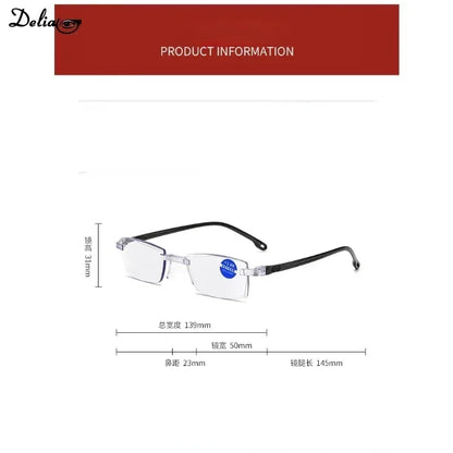 Elder Ultralight Reading Glasses – Retro HD Lens, Blue Light Blocking Eyewear for Men & Women, Classic Square Far-Sight Eyeglasses