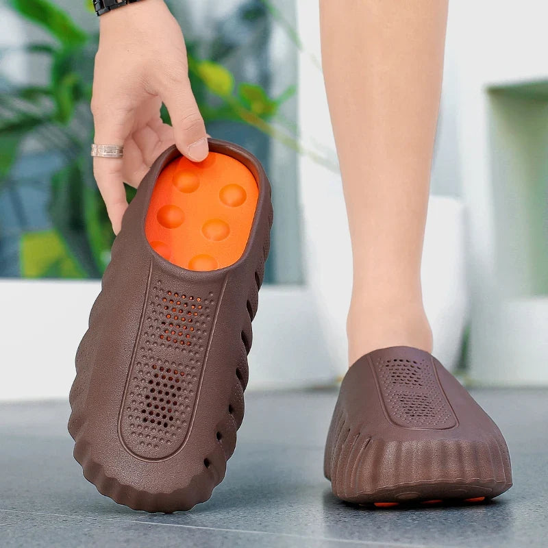 Men’s & Women’s EVA Toe Massage Slippers - Lightweight Casual Beach Shoes for Outdoor Summer Comfort