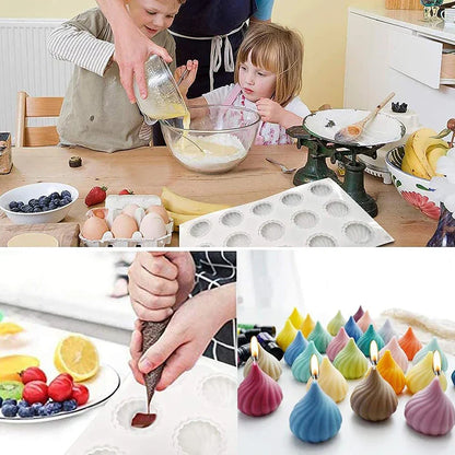 3D Silicone Pastry Mold — French Dessert, Mousse & Cake Baking Pan for Chocolate, Candles, Soap, Fondant, DIY Cake Decoration Tools