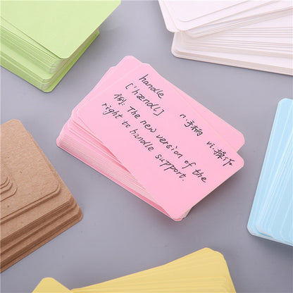 50pcs Kraft Paper Cards – Blank Business, Thank You, Message, Writing, Label, Bookmark & Learning Cards Box