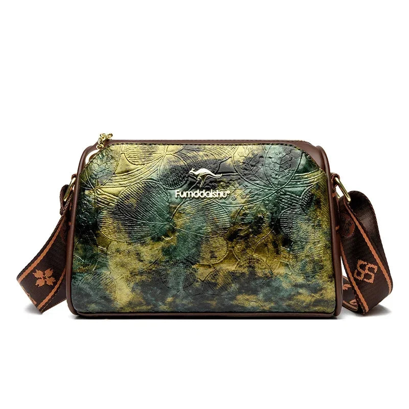 Women’s Soft Leather Shoulder Bag – Luxury Designer Vintage Crossbody & Messenger Handbag