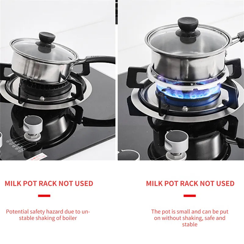 Simmer Ring Safe Stovetop Reducer - Portable Gas Stove Support for Camping - Durable Steel Coffee Maker Shelf - Practical Accessories