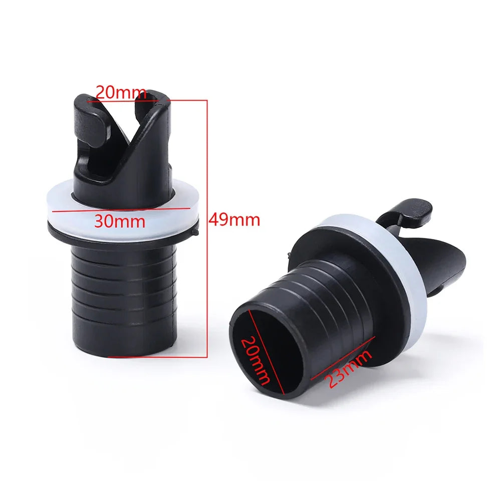 Water Sports Inflatable Boat Connector – PVC Nylon Air Valve Caps, Screw Hose Adapter & Raft Foot Pump for Fishing Kayak Accessories