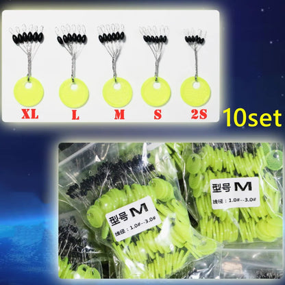 60pcs Fishing Rod Resistance Space Beans | Rubber Vertical Beans for Carp Fishing | Tackle Accessories, Line Protection