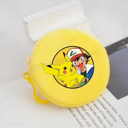 Pokemon Kids Plush Coin Purse — Pikachu, Charmander, Gengar, Squirtle & Charizard Mini Zipper Wallet for Boys & Girls