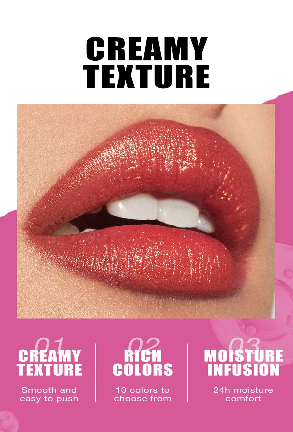 Diamond Pearlescent Lipstick – Waterproof, Long-Lasting Matte Velvet Lipstick with Non-Stick Shine for Sexy Red Lips          Ask ChatGPT