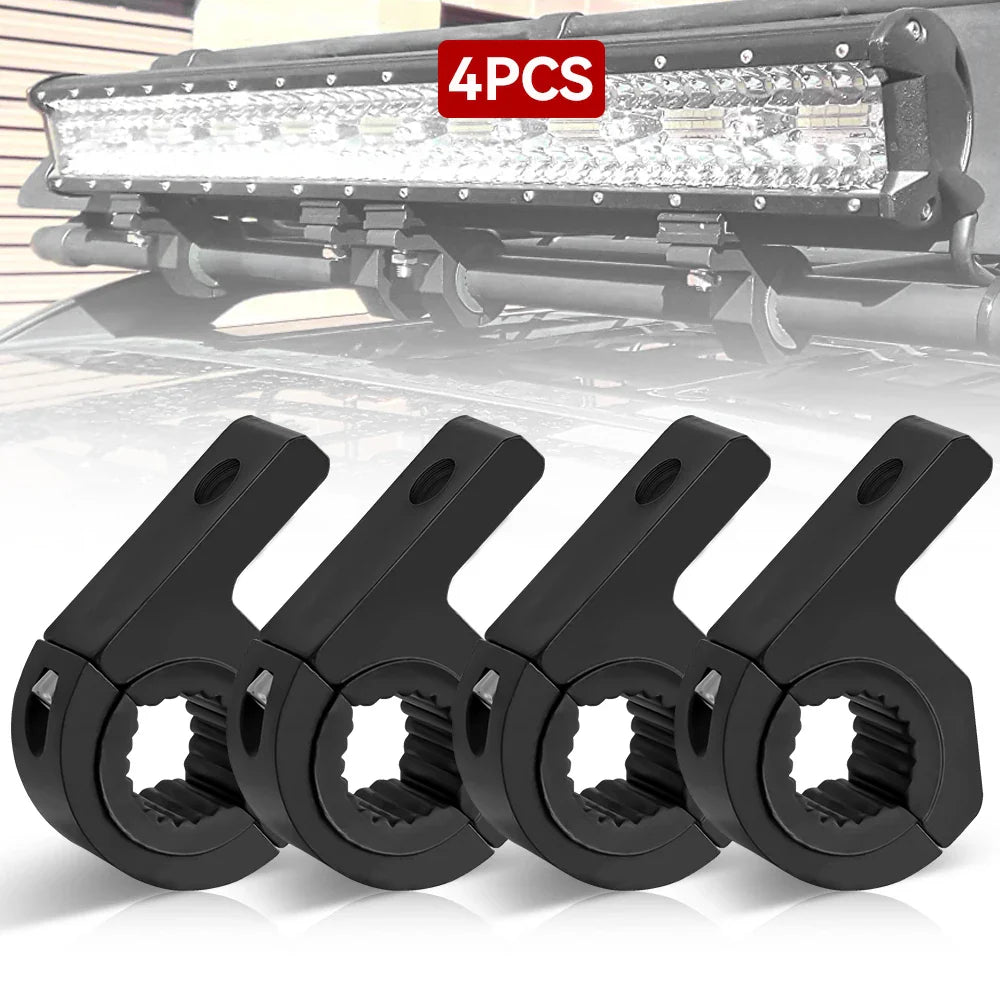 Motorcycle LED Headlight & Spotlight Clamp Bracket Kit – Tube Mount for Fog Light & Motorbike Accessories
