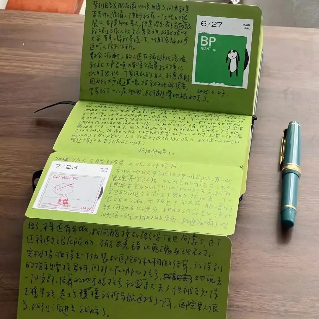 Matcha Foldable Notebook Planner - Portable Ins-Style Student Diary & Stationery Notebook
