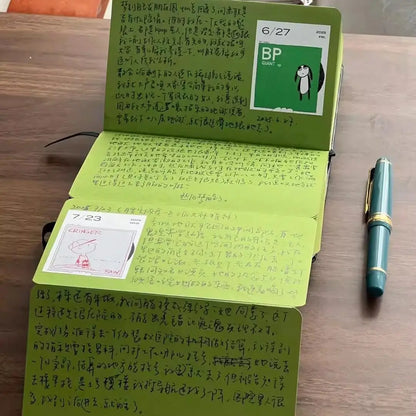 Matcha Foldable Notebook Planner - Portable Ins-Style Student Diary & Stationery Notebook