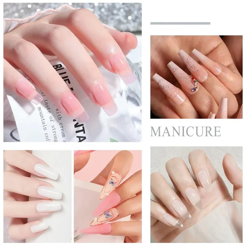 Acrylic Powder and Liquid Monomer Nail Art Kit – Crystal Glitter, 3D Tips, Carving Tools for Manicure Decoration