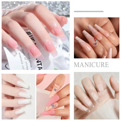 Acrylic Powder and Liquid Monomer Nail Art Kit – Crystal Glitter, 3D Tips, Carving Tools for Manicure Decoration
