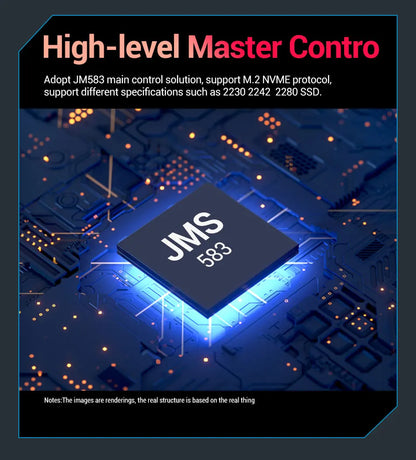 UnionSine M.2 SSD Enclosure – 10Gbps NVMe PCIe SSD Case with UASP Support for M Key Solid State Drives