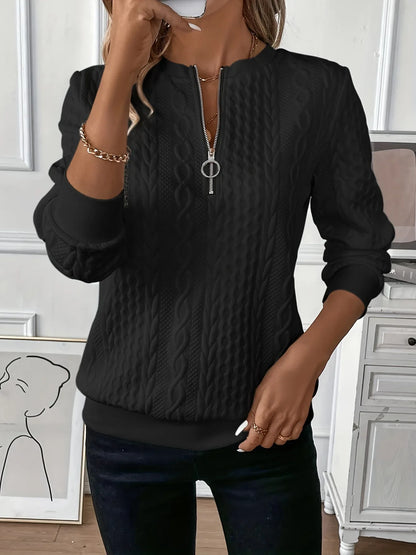 Women’s V-Neck Long Sleeve Sweatshirt Hoodie – Casual Loose Fit Pullover Solid Color Autumn Winter Fashion Top 2025