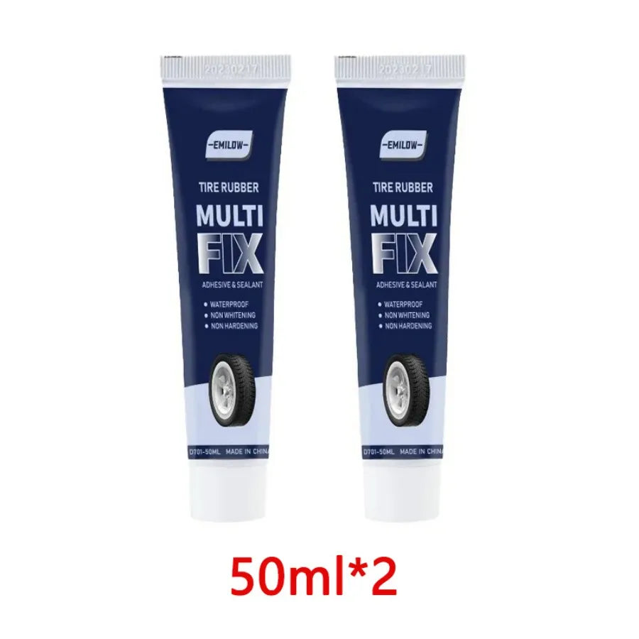 Universal Tire Repair Glue - Non-Corrosive Rubber Sealant for Tire Scratches & Crack Repair