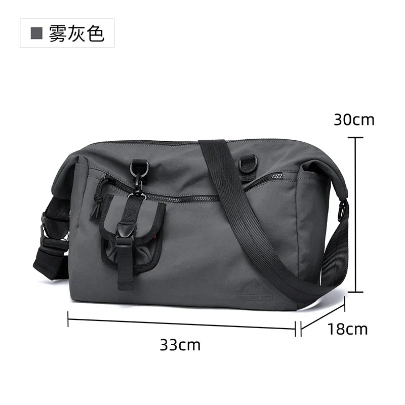 MOYYI INS Korean Style Waterproof Nylon Messenger Bag – Large Unisex Travel & Laptop Crossbody Shoulder Bag