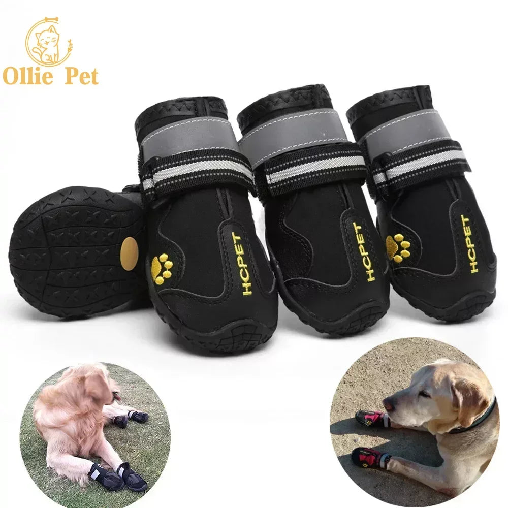 Dog Shoes Waterproof Rain Boots — Anti-Slip, Warm Snow & Reflective Protection for Small and Large Pets
