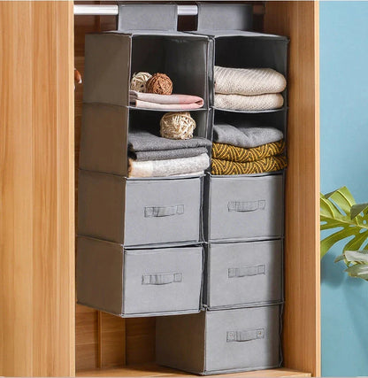 Hanging Cabinet Organizer for Underwear and Closet Storage — Wardrobe Rack Shelf Drawer Box