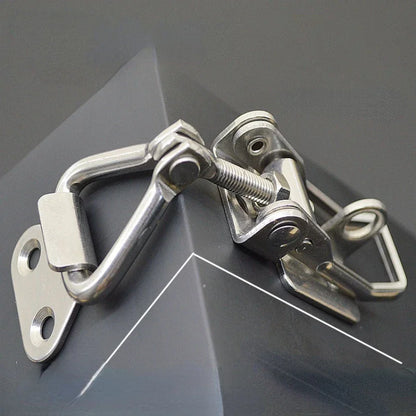 SUS 304 Stainless Steel Adjustable Locking Spring Loaded Toggle Latch | Durable Case, Box, Chest, and Trunk Hasp Catch