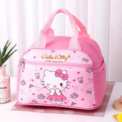 Hello Kitty Sanrio Insulated Lunch Bag - Kuromi & Cinnamoroll Bento Bag with Aluminum Foil Lining, Waterproof Oxford Fabric