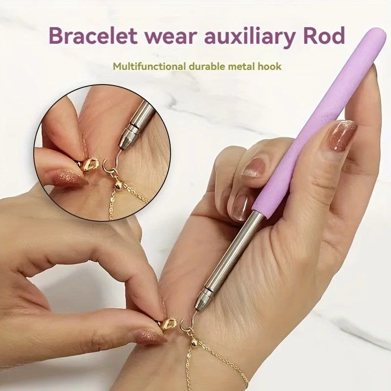 Bracelet Fastening Tool - Jewelry Clasp Helper for Quick One-Handed Hooking & Unfastening