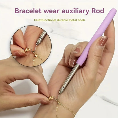 Bracelet Fastening Tool - Jewelry Clasp Helper for Quick One-Handed Hooking & Unfastening
