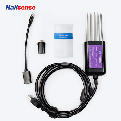 8 in 1 Soil Tester with USB Type-C – Temperature, Moisture, EC, PH, NPK, Portable Sensor, Free Android App