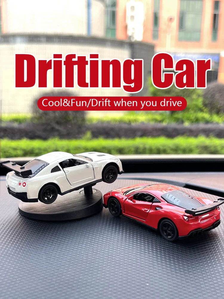 Drift Car Dashboard Toy Model — Swinging Sports Race Car Ornament for Interior Decor & Fun Accessories for Men