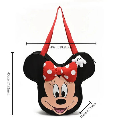 Disney Women’s Cartoon Canvas Shopping Bag – Large Capacity Fashion Shoulder Handbag Tote for Everyday Use for Women