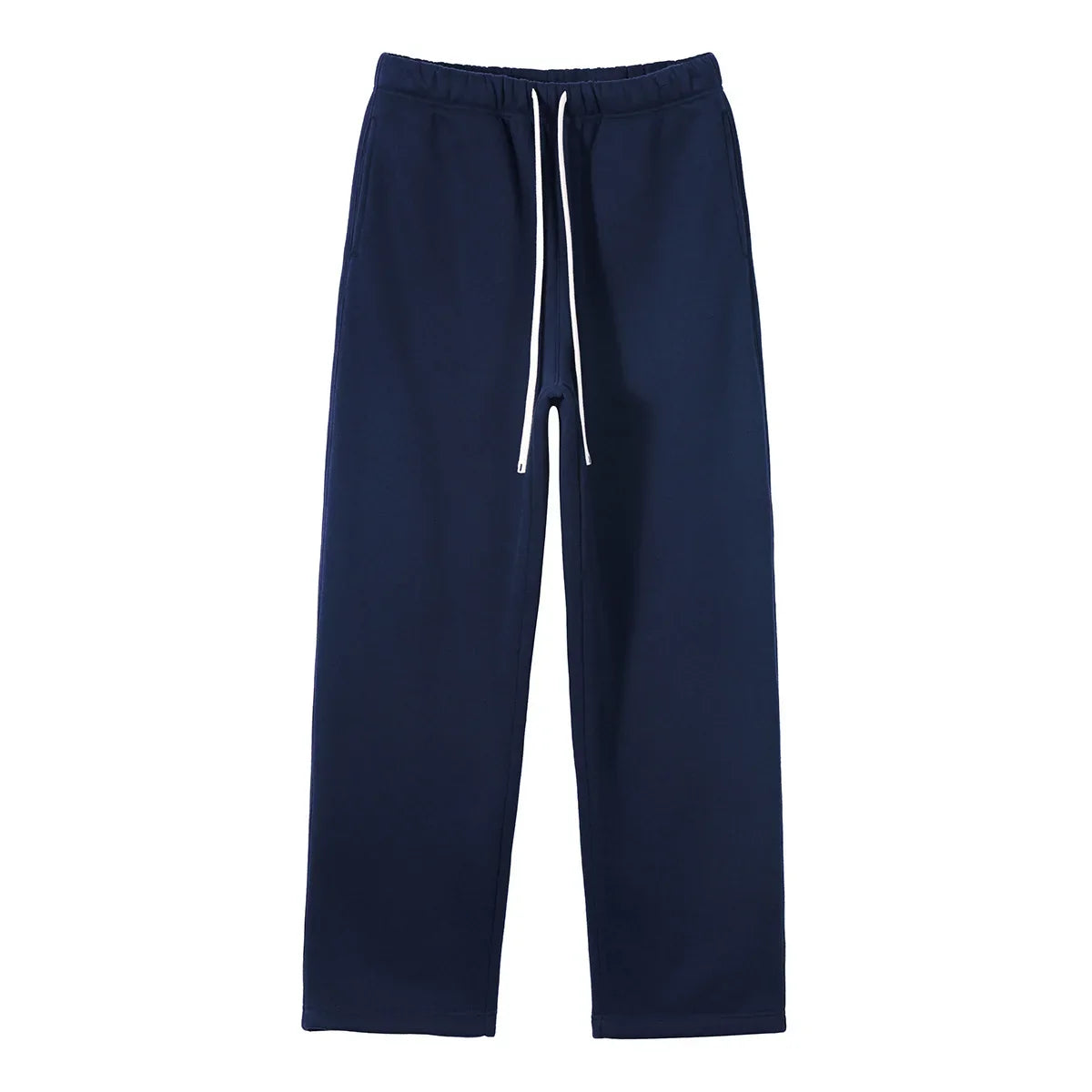 Straight-Lined Solid Color Cashmere Sweatpants – Soft Cozy Lounge Pants