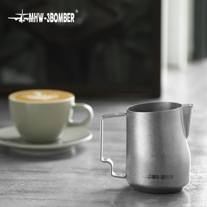 MHW-3BOMBER Turbo Milk Frothing Pitcher – 350ml/450ml Steaming Jug for Professional Foam, Home Barista & Kitchen Use