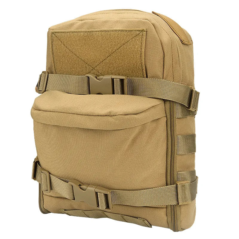Mini Hydration Tactical Backpack – Outdoor Water Bladder Carrier with Zipper Pouch, 1000D Nylon for Hunting & Sports