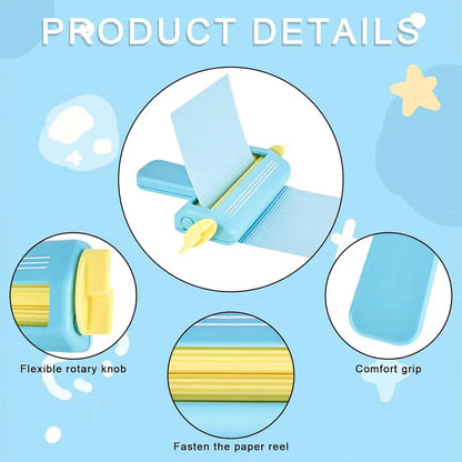 Blue Roller Embossing Tool – Wave Paper Crimper for Handmade Paper Craft & Creasing