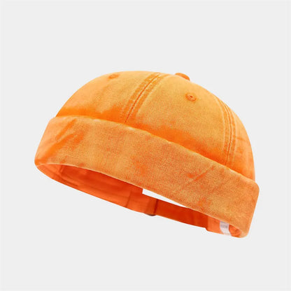 Cotton Print Docker Cap - Four Seasons Brimless Sailor Style Hat for Men & Women