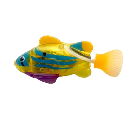 LED Interactive Cat Toy Robot Fish – Glowing Electric Swimming Motion Toy to Stimulate Kitten Hunting Instincts & Playful Exercise