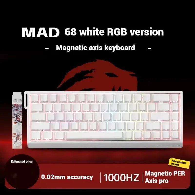 MadCatz MAD60/MAD68 HE 8K Magnetic Switch Gaming Keyboard – 60%/68% Wired RGB Mechanical Keyboard with Rapid Trigger & Custom Keys