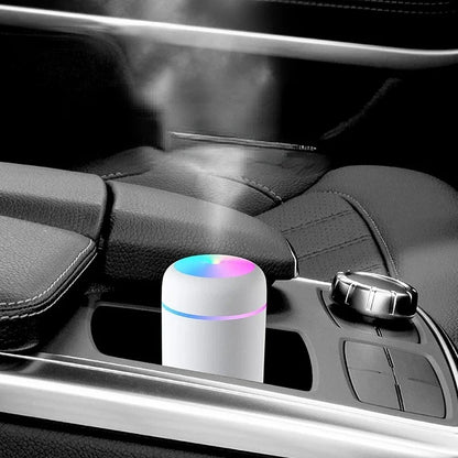 Portable Mini USB Air Humidifier 300ml - Aroma Diffuser with Cool Mist for Bedroom, Home, Car, Plants, and Purification