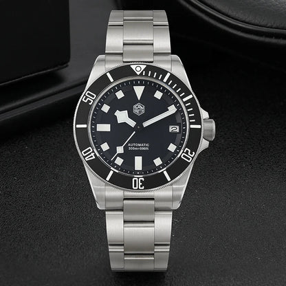 San Martin SN0121T Titanium Diving Watch – NH35 Automatic Movement, Grade 2 Titanium, 120-Click Bezel, 300M Waterproof Wristwatch