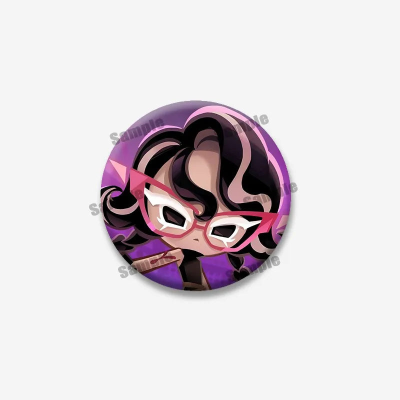 Cookie Run Kingdom Shadow & Milk Button Brooch – Cute Cartoon Enamel Pin for Bags, Clothing & DIY Accessories