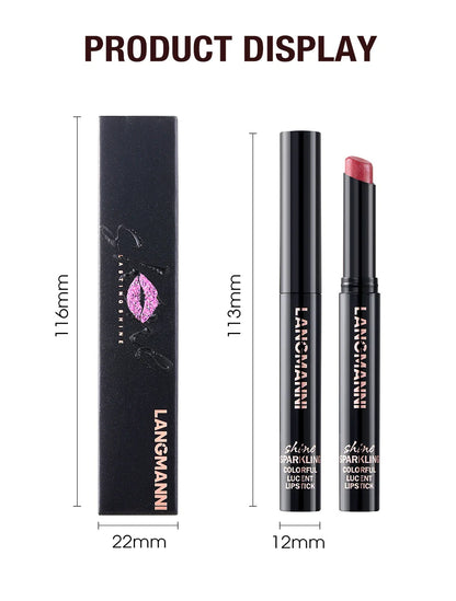 Diamond Pearlescent Lipstick – Waterproof, Long-Lasting Matte Velvet Lipstick with Non-Stick Shine for Sexy Red Lips          Ask ChatGPT