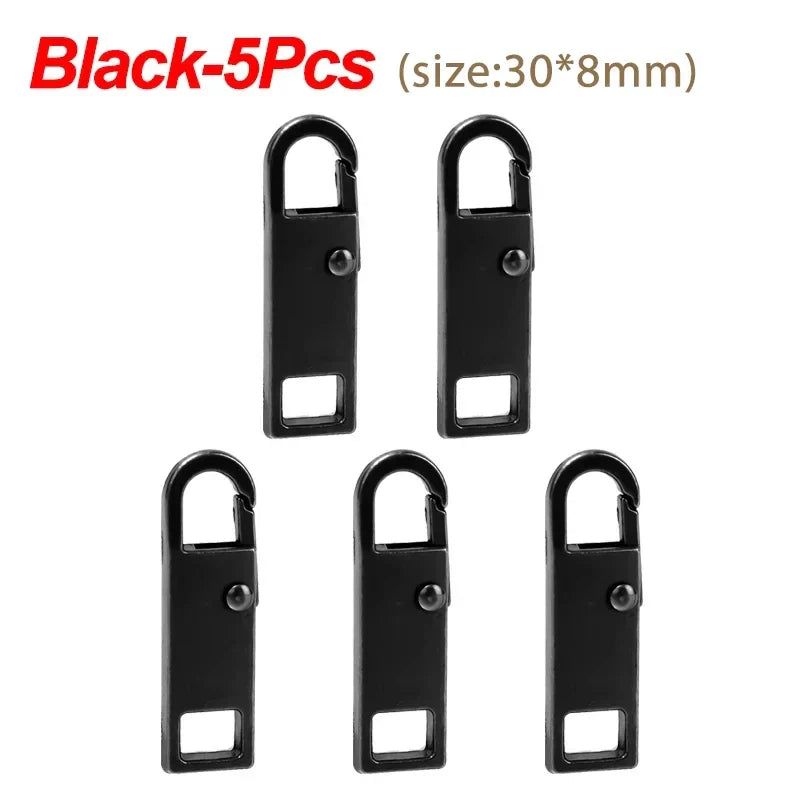 10/1PCS Universal Metal Zipper Pull Replacement — Instant Repair Kit for Luggage, Purses & Clothing Sliders