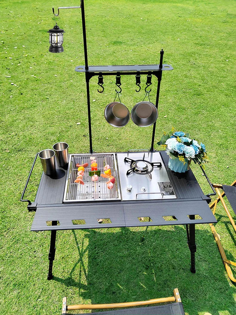 Lohascamping Folding IGT Table – Lightweight Portable Roll-Up Table with Adjustable Legs for Camping, BBQ & Outdoor Cooking