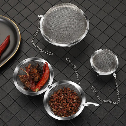 Stainless Steel Tea Ball Infuser Set — Durable Strainers for Loose Leaf Tea, Herbs, Spices & Seasoning