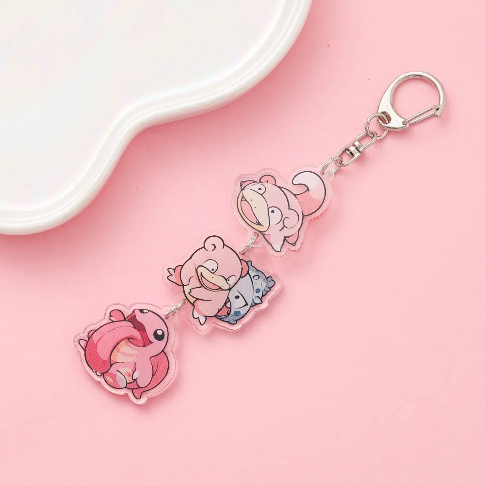 Anime Acrylic Keychain – Cute Cartoon Car Bag Pendant, Creative Gift for Friends & Fans, Fun Keyring Charm